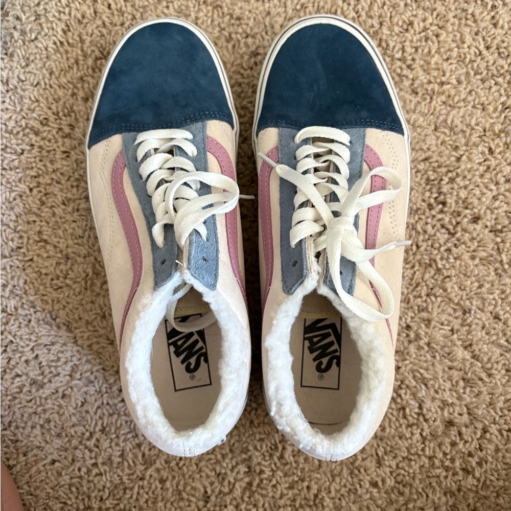 Vans Beige and White Sneakers